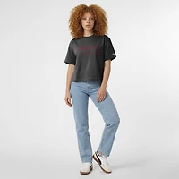 Women's Champion  Black Alabama Crimson Tide Waist Length Wordmark T-Shirt