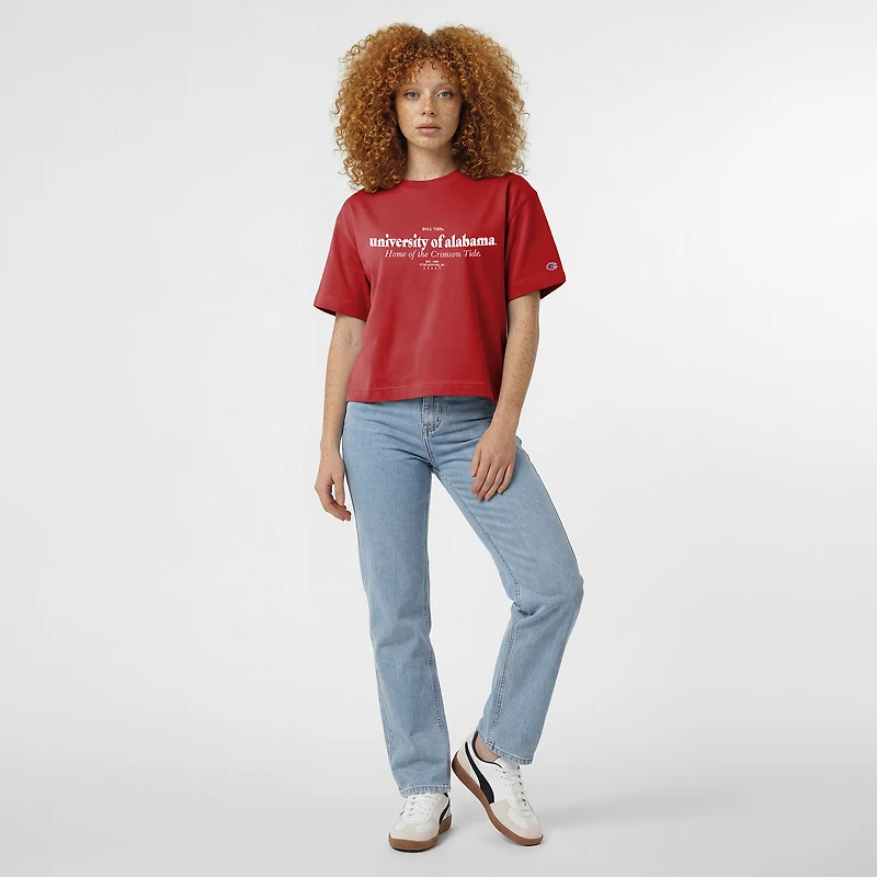 Women's Champion Crimson Alabama Tide Home Wordmark T-Shirt