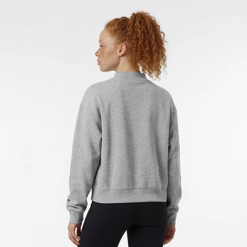 Women's Champion Gray Alabama Crimson Tide Triumph Mock Neck Sweatshirt