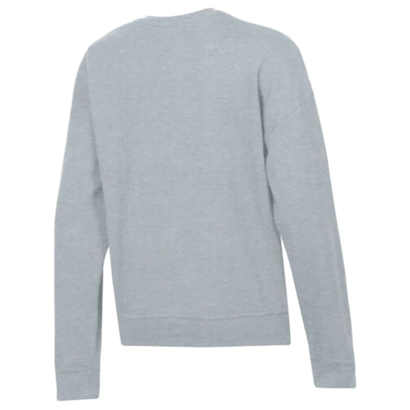 Sweat-shirt à col rond Powerblend gris chiné pour femme, modèle Champion Alabama Crimson Tide, avec écusson académique.