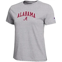 T-shirt à logo arqué de l'équipe l'Alabama Crimson Tide, championne féminine, gris clair