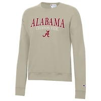 Women's Champion Tan Alabama Crimson Tide Powerblend Pullover Sweatshirt