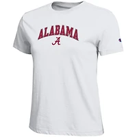 Women's Champion  White Alabama Crimson Tide Arched Over Logo T-Shirt