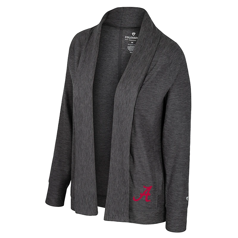 Women's Colosseum  Charcoal Alabama Crimson Tide Dash Cardigan