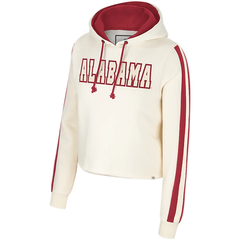Sweat à capuche court Colosseum Cream Alabama Crimson Tide Perfect Date pour femmes