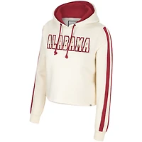 Sweat à capuche court Colosseum Cream Alabama Crimson Tide Perfect Date pour femmes