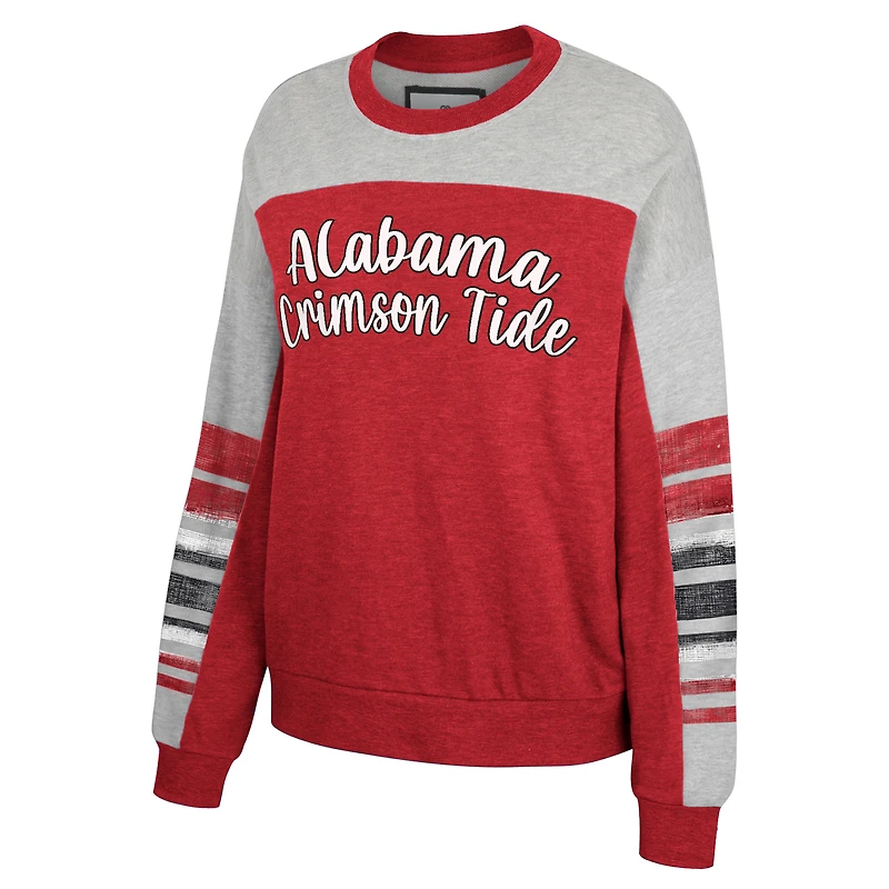 Sweat Colosseum Crimson/Heather Grey Alabama Crimson Tide Baby Talk pour femme