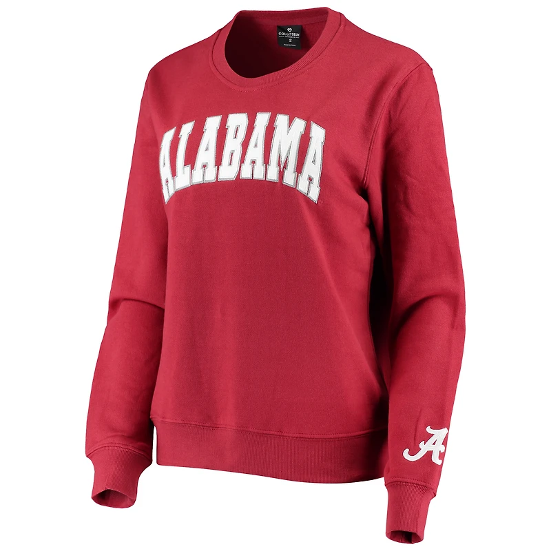 Women's Colosseum Crimson Alabama Tide Campanile Pullover Sweatshirt