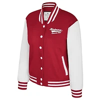 Veste polaire à boutons-pression Colosseum Crimson Alabama Tide French Baguette pour femme