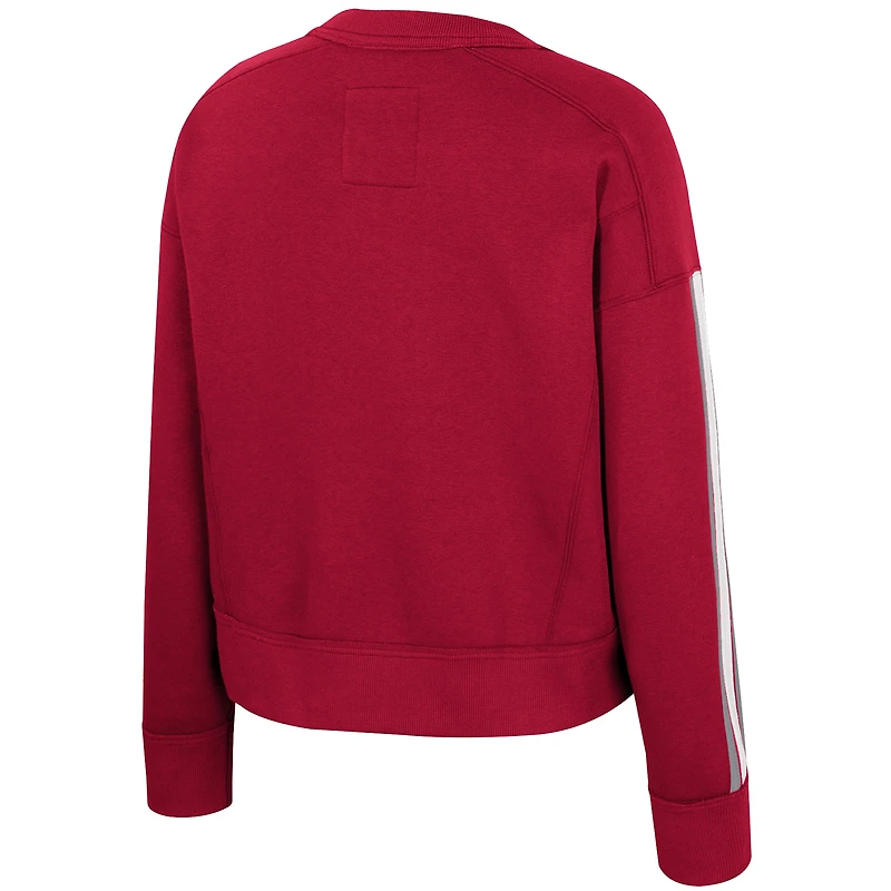 Sweat-shirt femme Colosseum Crimson Alabama Tide Honeymoon