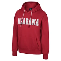 Sweat à capuche cordon de serrage avec strass pour femme Colosseum Crimson Alabama Tide Reflection