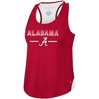 Women's Colosseum Crimson Alabama Tide Sachs 2-Hit Scoop Neck Racerback Tank Top