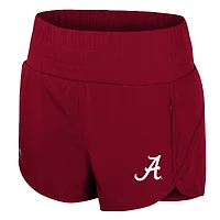 Short taille haute à smocks Alabama Crimson Tide Stop By pour femme Colosseum