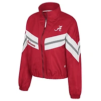 Coupe-vent zippé Colosseum Crimson Alabama Tide Thin Ice pour femme