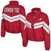Coupe-vent zippé Colosseum Crimson Alabama Tide Thin Ice pour femme