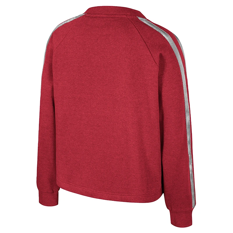 T-shirt à manches longues et col en V pour femme Colosseum Crimson Alabama Tide Treasures