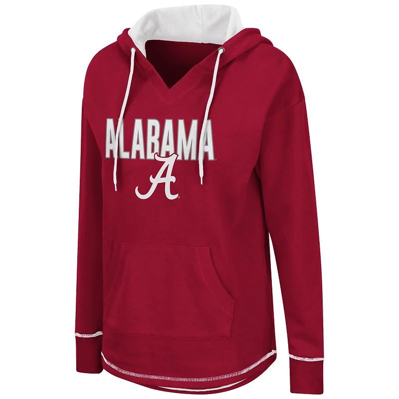 Women's Colosseum Crimson Alabama Tide Tunic Pullover Hoodie