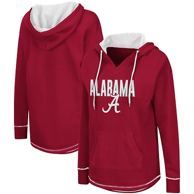 Sweat à capuche tunique Colosseum Crimson Alabama Tide pour femme