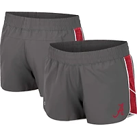 Colosseum Grey Alabama Crimson Tide Pull The Switch Short de course pour femme