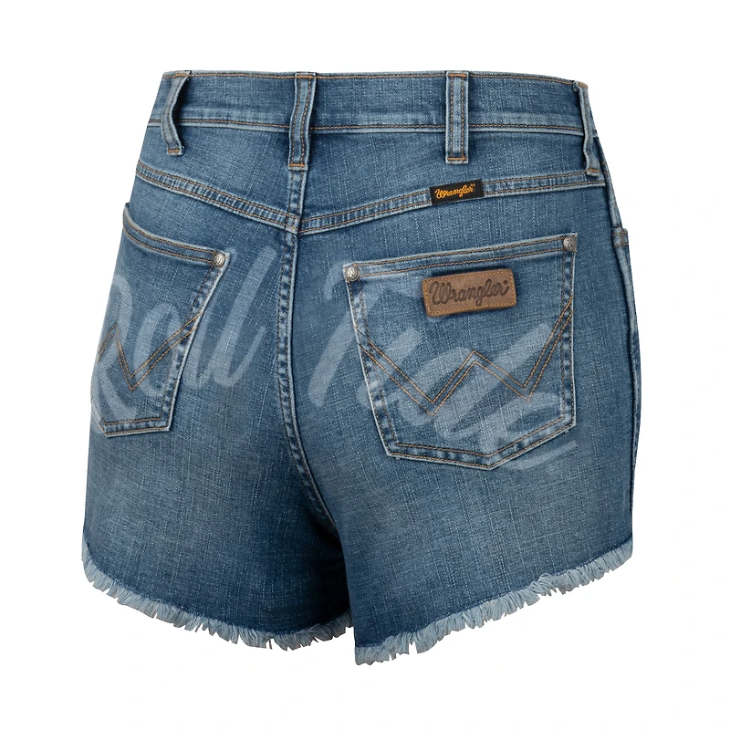 Colosseum x Wrangler Blue Alabama Crimson Tide Short taille haute rétro pour femme
