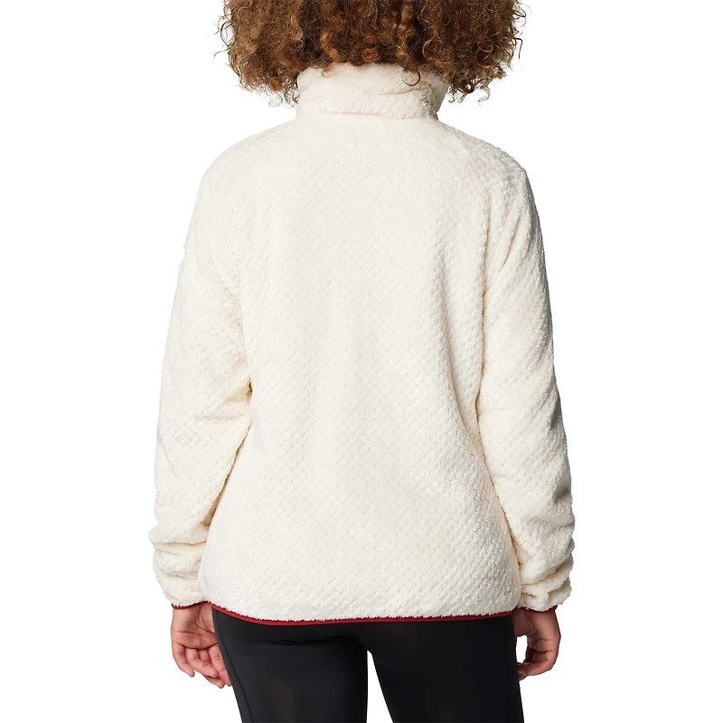 Veste zippée en sherpa Columbia White Alabama Crimson Tide Fireside II pour femme