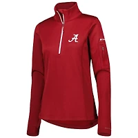 Haut à demi-zip Columbia Crimson Alabama Tide Park View Omni-Wick pour femme