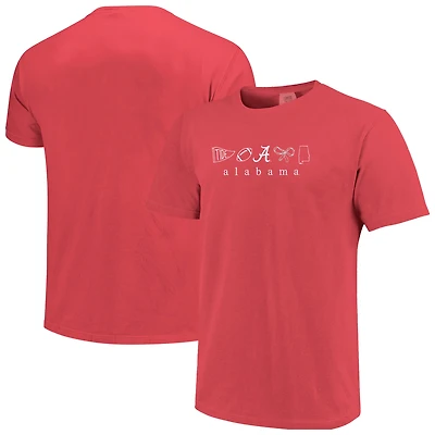 T-shirt Comfort Colors pour femmes, Alabama Crimson Tide