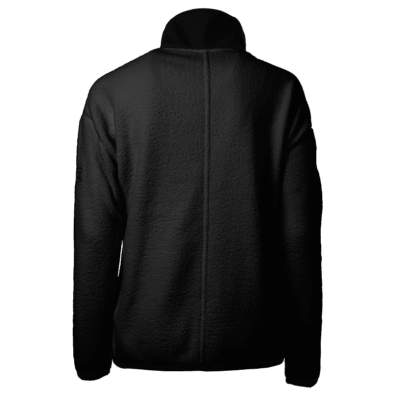 Veste polaire zippée intégrale en sherpa écologique pour femme Cutter & Buck Black Alabama Crimson Tide Alumni Cascade