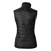 Gilet matelassé isolant entièrement zippé pour femme Cutter & Buck Black Alabama Crimson Tide Alumni Rainier PrimaLoft Eco