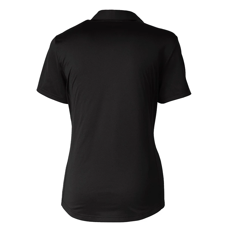 Women's Cutter & Buck Black Alabama Crimson Tide Vault Prospect Textured Stretch Polo