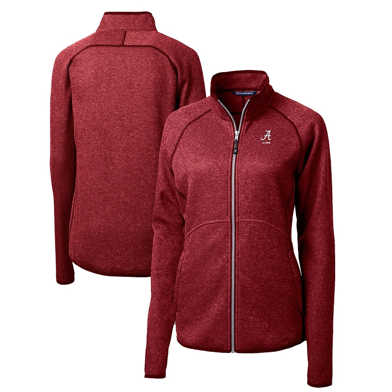 Veste pull-over zippée intégrale pour femme, modèle Cutter & Buck Crimson Alabama Tide Alumni Mainsail