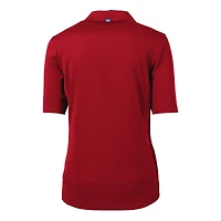 Women's Cutter & Buck  Crimson Alabama Tide Alumni Virtue Eco Pique Recycled Polo