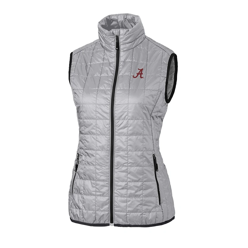 Gilet zippé entièrement en PrimaLoft Eco pour femme, gris, Alabama Crimson Tide Rainier