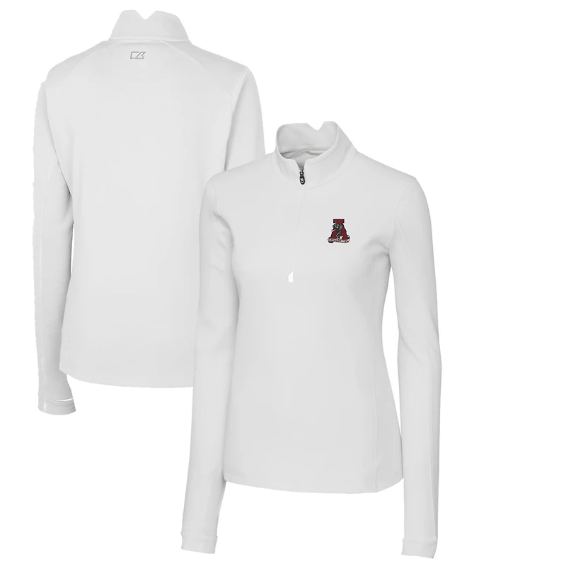 Pull-over extensible à quart de zip pour femme Cutter & Buck Alabama Crimson Tide Traverse, blanc