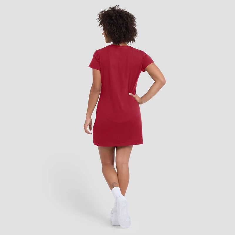 Women's Fanatics Crimson Alabama Tide Ruched Drape T-Shirt Dress