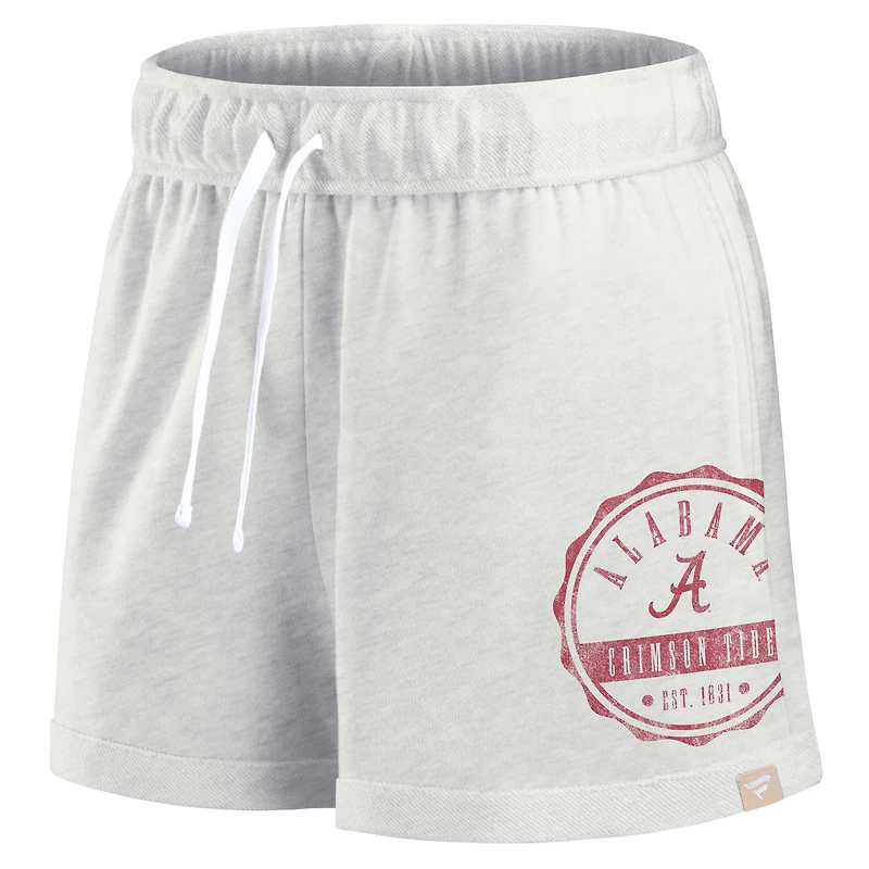 Short Fanatics Oatmeal Alabama Crimson Tide Win Badge pour femmes