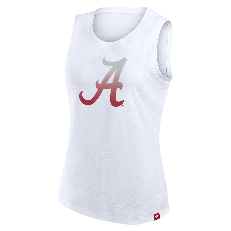 Débardeur blanc Alabama Crimson Tide Activate Slub Fanatics pour femme