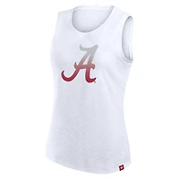 Débardeur blanc Alabama Crimson Tide Activate Slub Fanatics pour femme