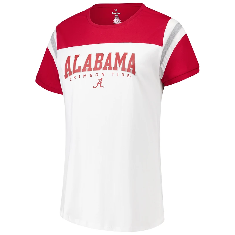 T-shirt Winning Gear blanc pour femme Fanatics Alabama Crimson Tide grande taille