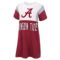 Robe t-shirt à manches courtes G-III 4Her by Carl Banks Crimson/White Alabama Crimson Tide pour femme