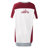 Robe t-shirt G-III 4Her by Carl Banks pour femme blanche Alabama Crimson Tide Home Run