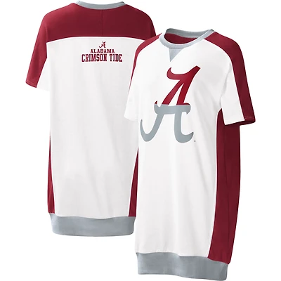 Robe t-shirt G-III 4Her by Carl Banks pour femme blanche Alabama Crimson Tide Home Run
