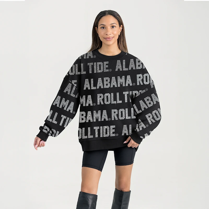 Sweat-shirt noir Gameday Couture pour femme Alabama Crimson Tide Hype Era