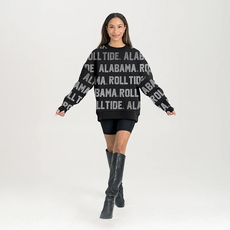 Sweat-shirt noir Gameday Couture pour femme Alabama Crimson Tide Hype Era