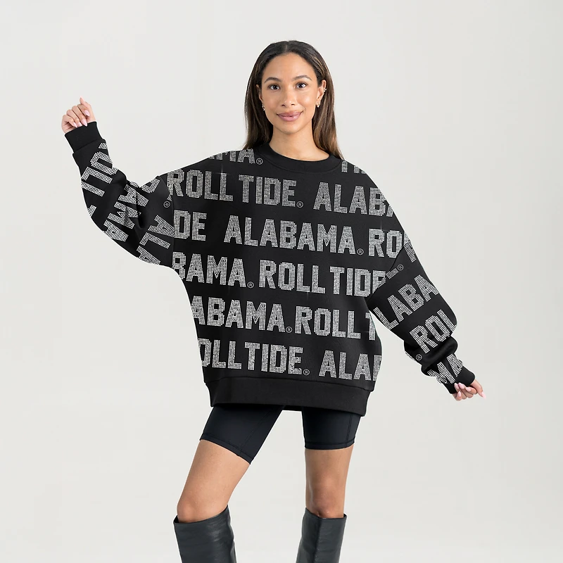 Women's Gameday Couture Black Alabama Crimson Tide Hype Era Sweatshirt