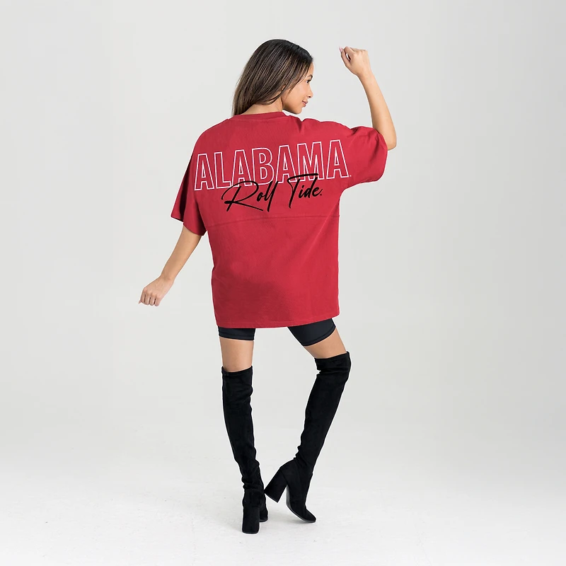 Women's Gameday Couture Crimson Alabama Tide Oversized Back at Ya T-Shirt