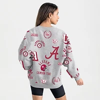 Sweat-shirt en molleton gris Gameday Couture pour femme, Alabama Crimson Tide, Always On Repeat