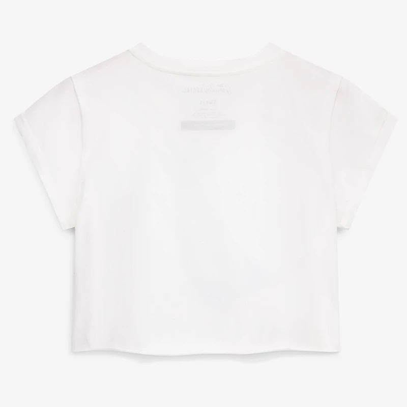 Women's Gameday Social  White Alabama Crimson Tide Cropped Cuffed T-Shirt
