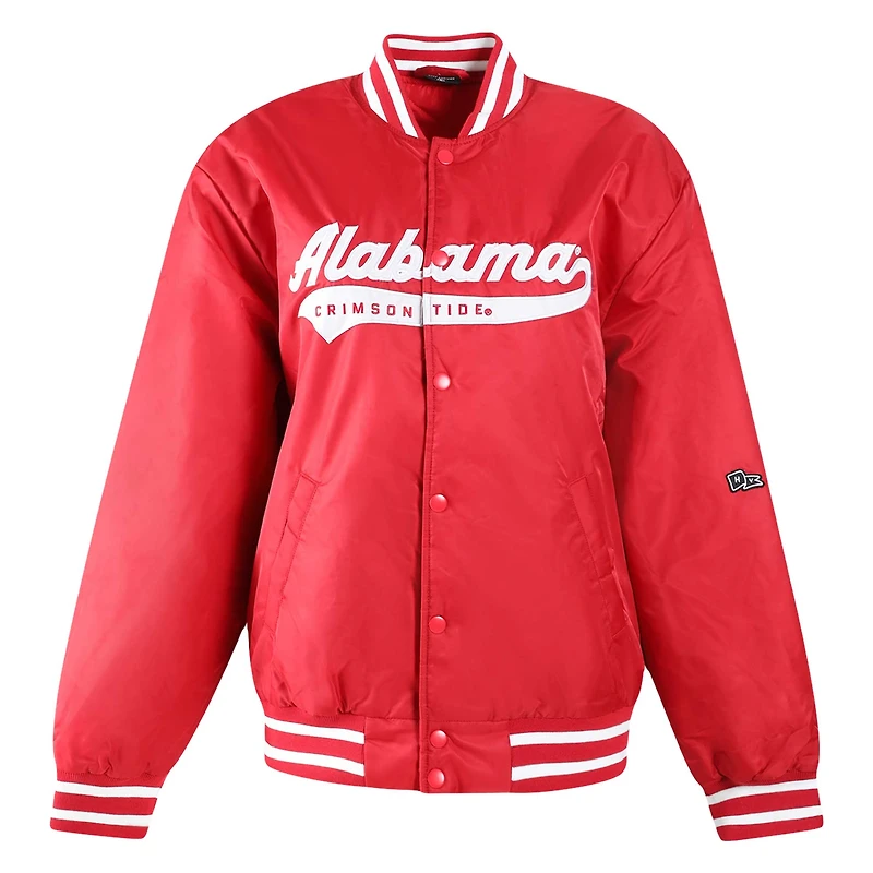 Women's Hype and Vice Crimson Alabama Tide A-Game Varsity Full-Snap Jacket