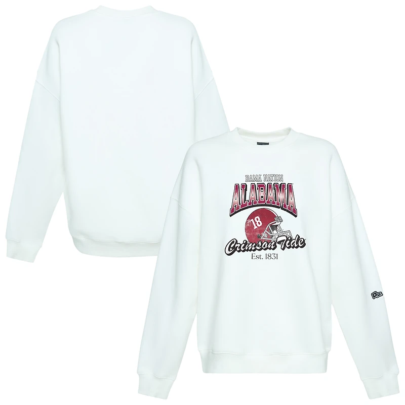 Sweat-shirt blanc Alabama Crimson Tide Classic Era pour femme de Hype and Vice